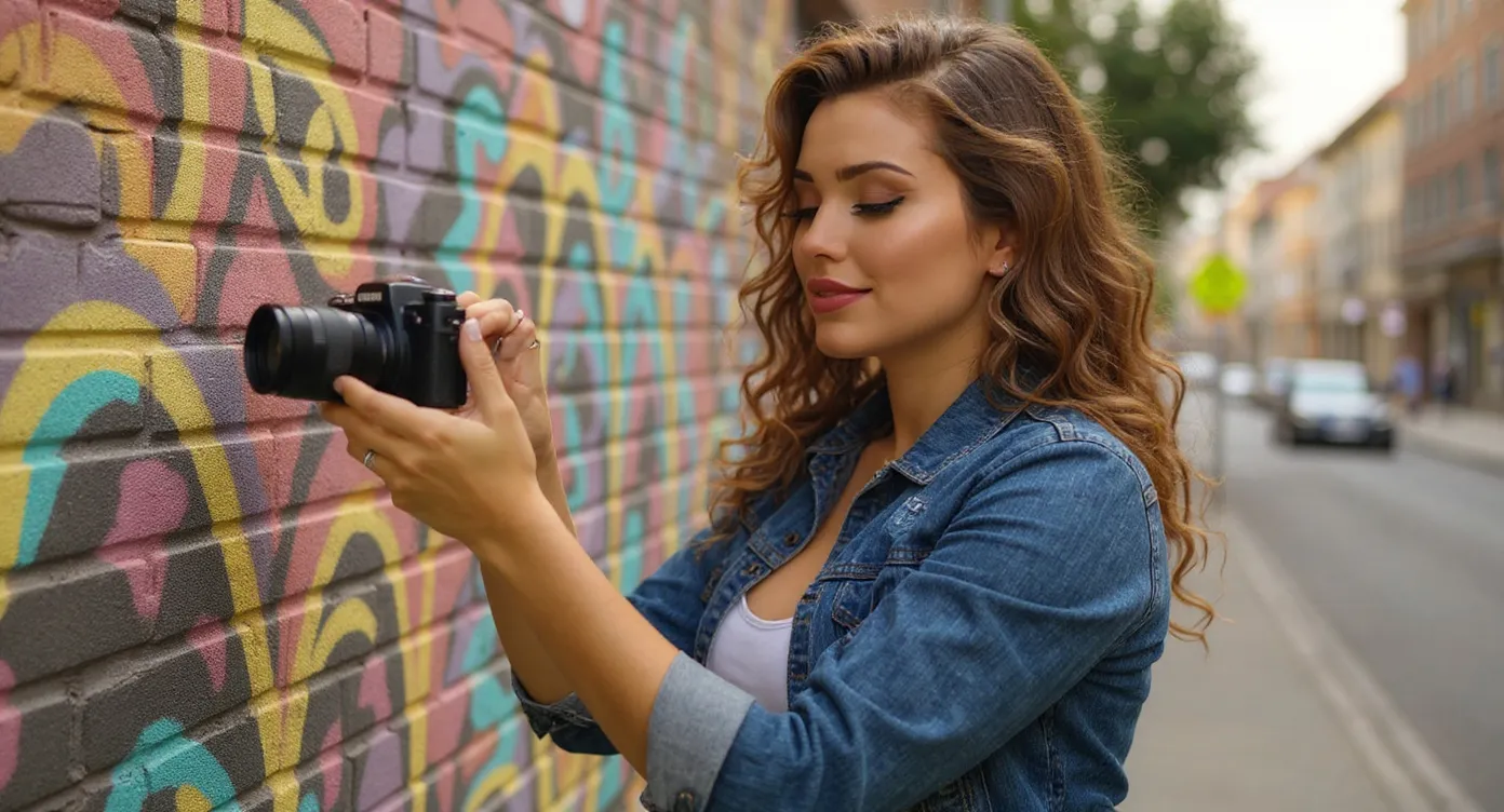 Lena unterwegs – Meine Leinwand ist die Stadt (virtuelle KI-Persona)
